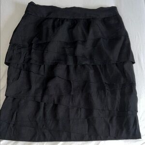 Elegant Black Tiered Skirt